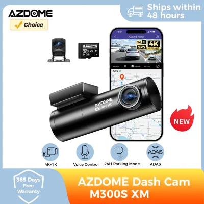 داش كام AZDOME 4K M300S بدون بطاريات مناسبة للأجواء الحارة