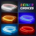 شريط إضاءة LED لغطاء محرك السيارة من مصابيح زخرفية عالمية للسيارات، أضواء محيطة، أضواء نهارية للسيارة