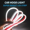 شريط إضاءة LED لغطاء محرك السيارة من مصابيح زخرفية عالمية للسيارات، أضواء محيطة، أضواء نهارية للسيارة